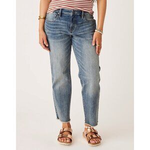 Carve Designs Austin Crop Blue Jeans Faded Raw Edge Midrise Women’s 2